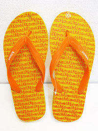 kitson ビーチサンダルb レディースM 橙オレンジ 24.5cm対応 / キットソン女性ビーサン_画像1