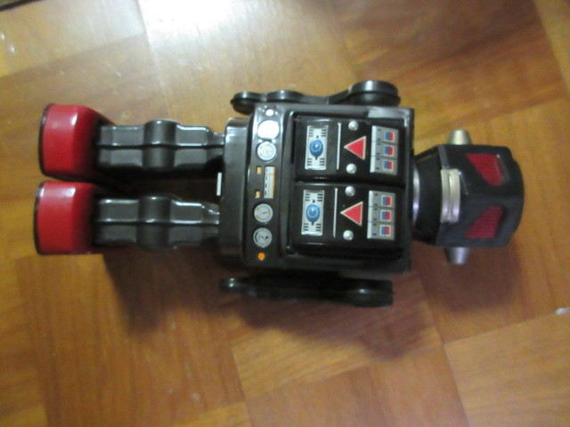 ファッションの ブリキ製 ロボット 黒色(不動品)昭和レトロ ロボット