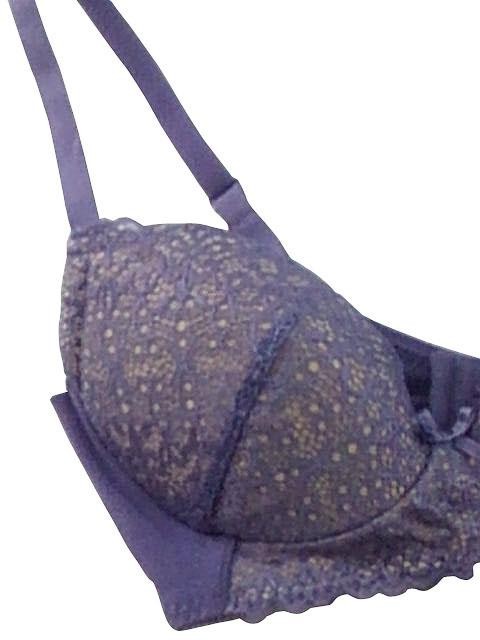 SI6390-2◇ 新品 ブラジャー ノンワイヤー 3/4カップ 肩紐調(diào)節(jié)可 綿混エイジング 胸カップレース D75 グレイッシュパープル 送料350円