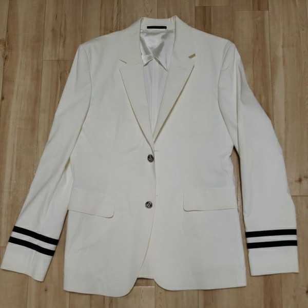 GUCCI Gucci tailored jacket блейзер белый белый костюм выставить окантовка размер 48 L Италия рубашка мужской 