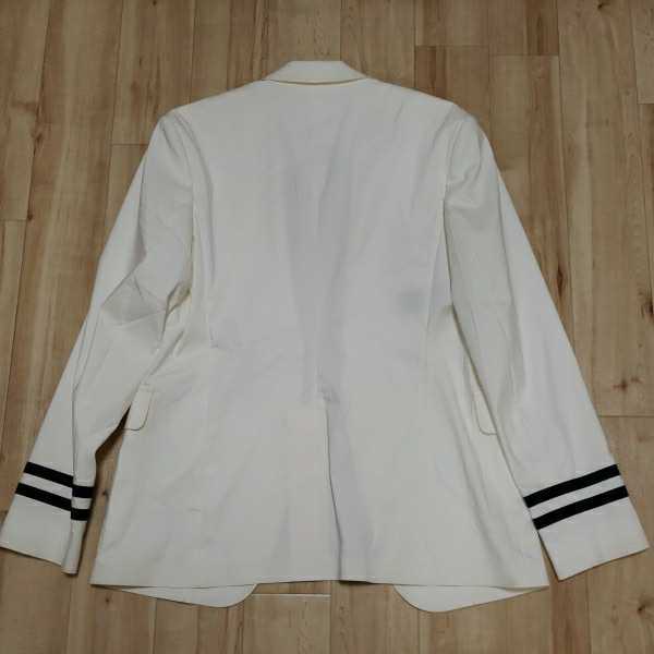 GUCCI　グッチ　テーラードジャケット　ブレザー　白　ホワイト　スーツ　セットアップ　ボーダー　サイズ48 L　イタリア　シャツ　メンズ_画像6