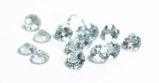  round fa set cut aquamarine (6mm)[6 piece set ]