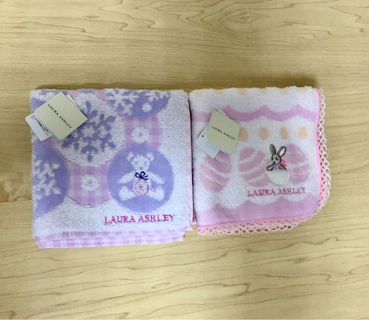 ★3枚セット  ローラアシュレイ タオルハンカチ　未使用品