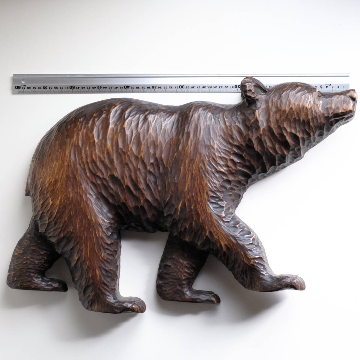 Yahoo!オークション - 木彫の熊 壁掛け式 北海道 民芸品 木彫り熊 木製