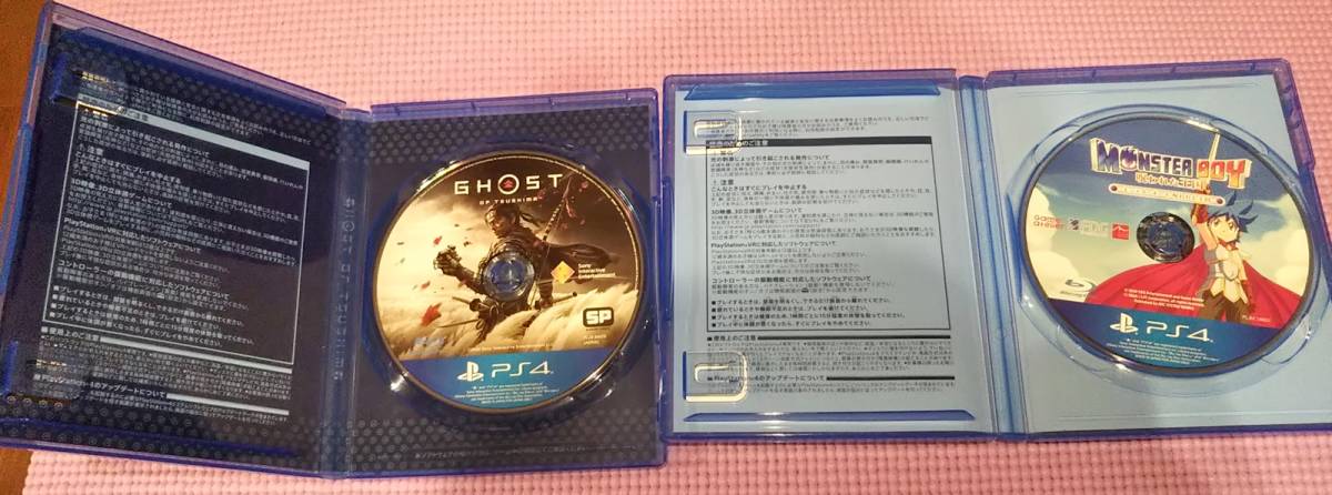 PS4　Ghost of Tsushima、モンスターハンター、チョコボ等　7点　状態Ａ　送料込み