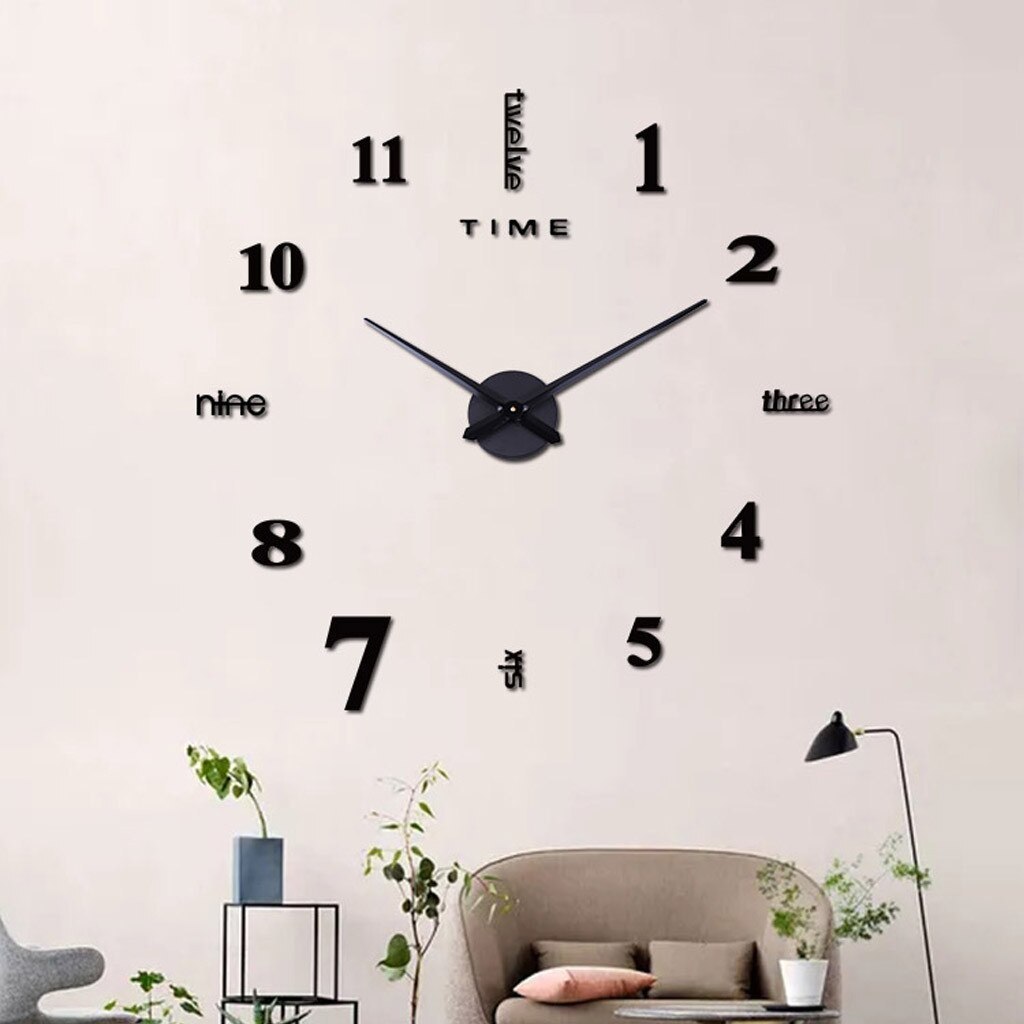 おすすめ 2020新しい時計壁時計大時計3D DIYのアクリルミラー 