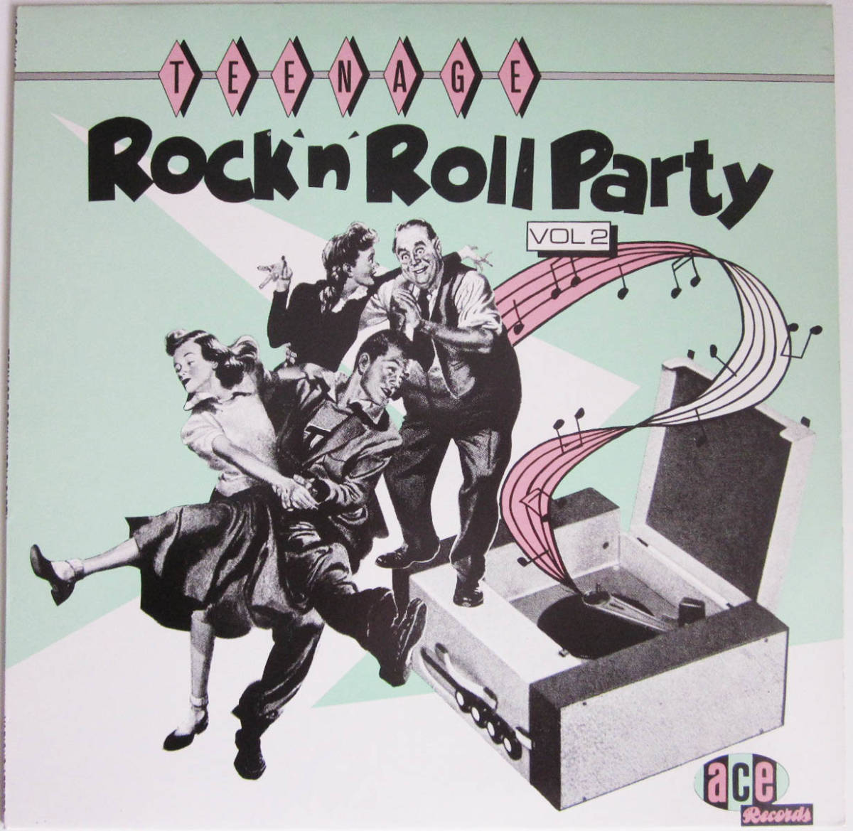  almost as good as new * records out of production LP * Ace Records V.A TEENAGE ROCK 'N' ROLL PARTY 2 * 50's super popular american lock n roll rockabilly R&B