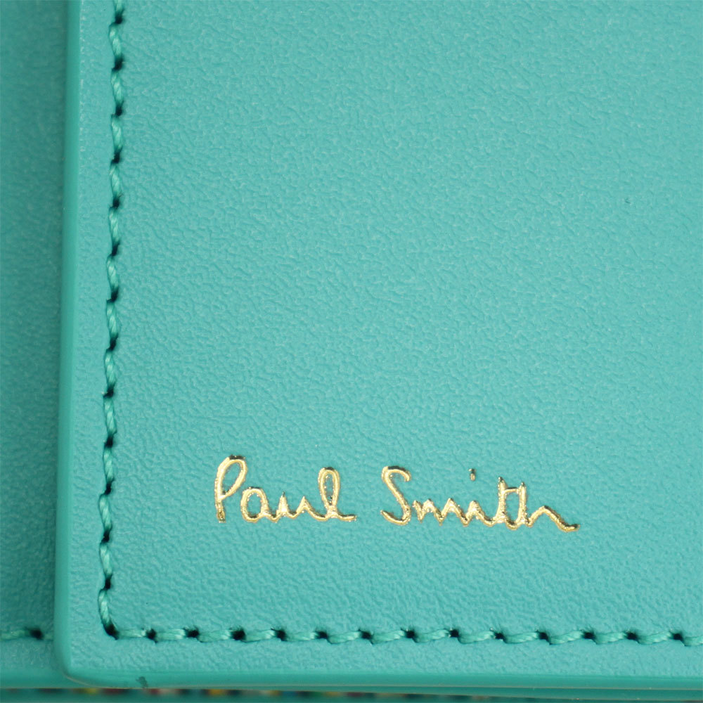 ポールスミス キーケース メンズ PAUL SMITH 6連 レザー ターコイズ