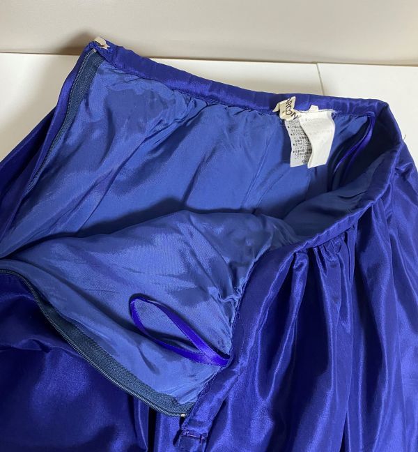 コムデギャルソン 1989年 ヴィンテージスカート シルク 紫 良品-