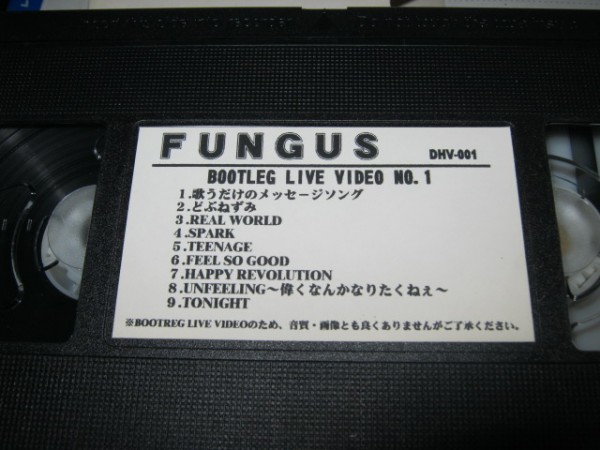 FUNGUS ファンガス /　BOOTLEG LIVE VIDEO 1 VHS TRACY トレイシー_画像2