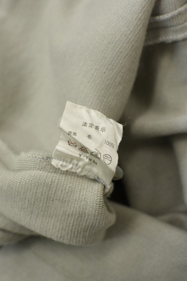 AW A0059 Christian Dior クリスチャンディオール 長袖 ワンピース ドレス 伸縮 ニット セーター ハーフボタン ブランドボタン グレー L_画像7
