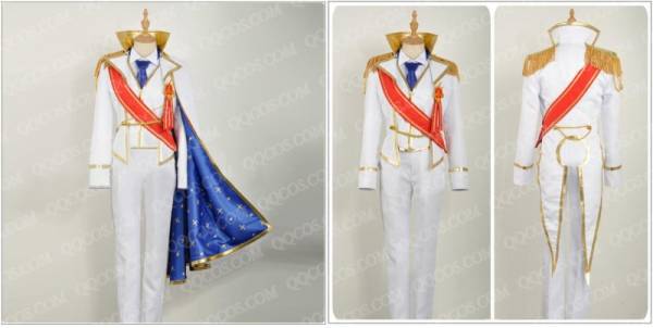 ★コスプレ衣装★夢王国と眠れる100人の王子様風★軍服白セット