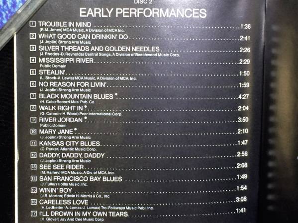 ※　JANIS JOPLIN　 ※ 　Janis / Early Performances 　※ 輸入盤2CD