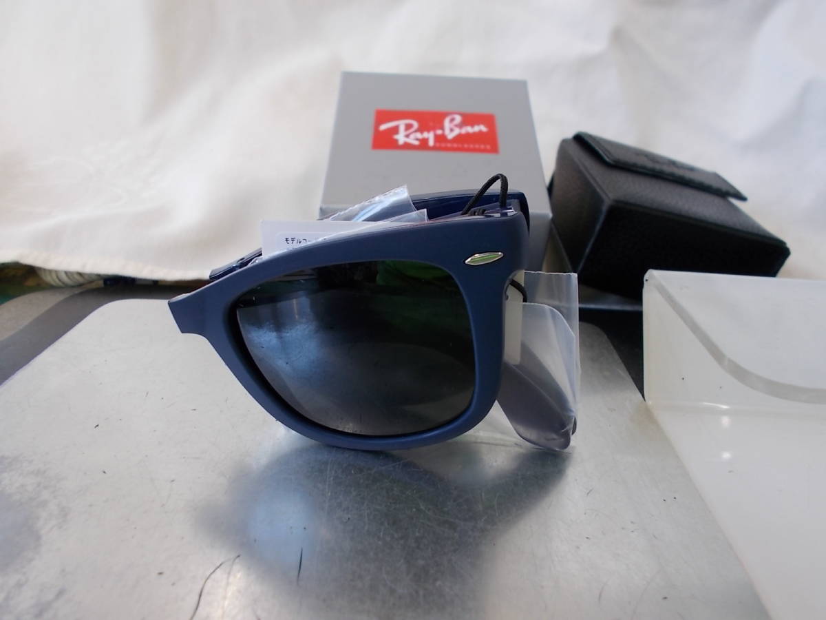 レイバン RayBan フォールディング ウェイファーラー Folding WAYFARER 折り畳み サングラス RB4105-6197/B1-50size お洒落_画像1