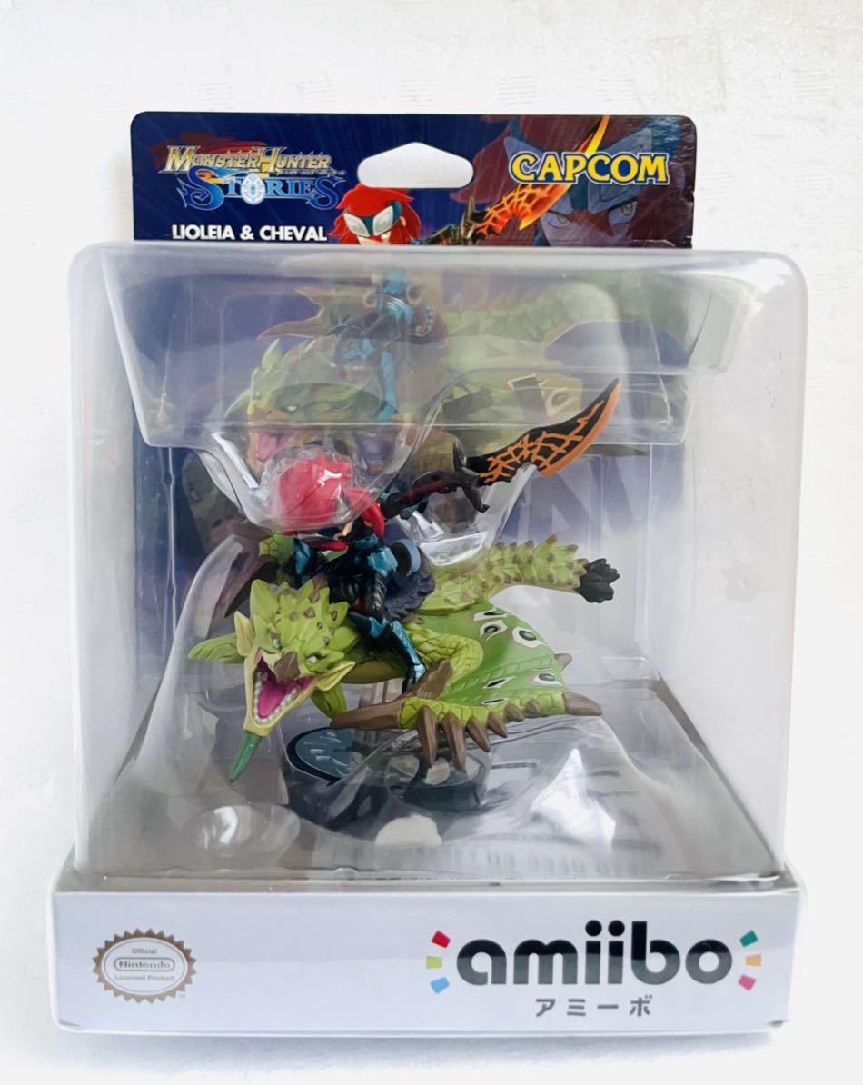 【新品未開封 レア】リオレイア ＆ シュヴァル モンスターハンター ストーリーズ amiibo アミーボ モンハン 任天堂 販売終了品 フィギュア_画像2