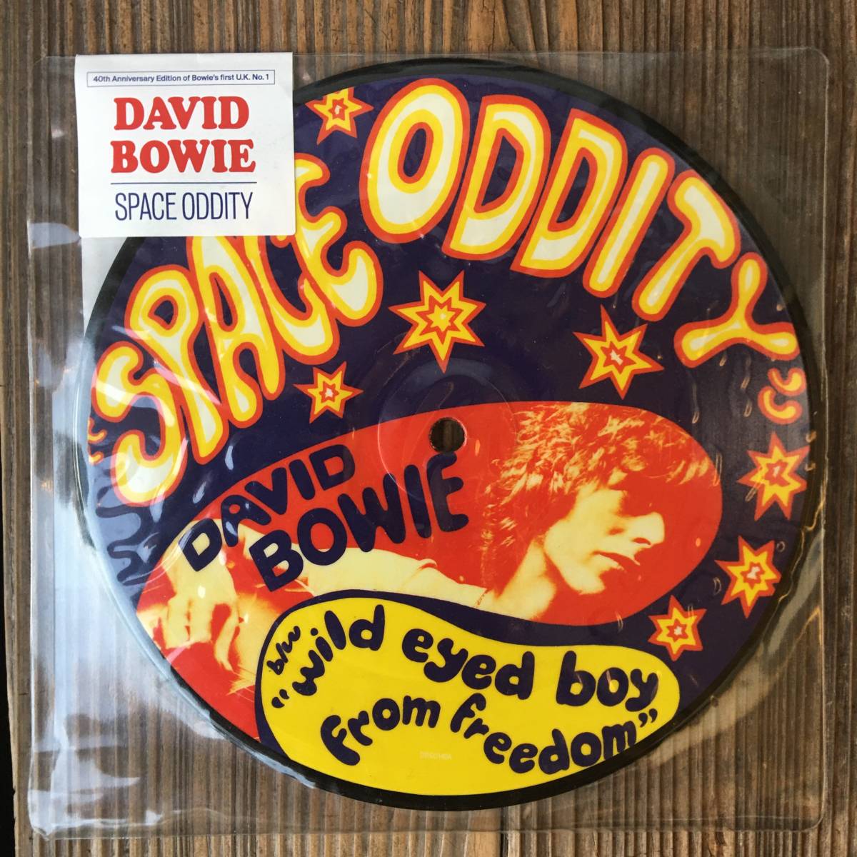 ★送料込み/試聴/40th Anniver/限定盤【David Bowie/Space Oddity (UK Single Edit)/Wild Eyed Boy From Freecloud (Single B-Side)】7inch