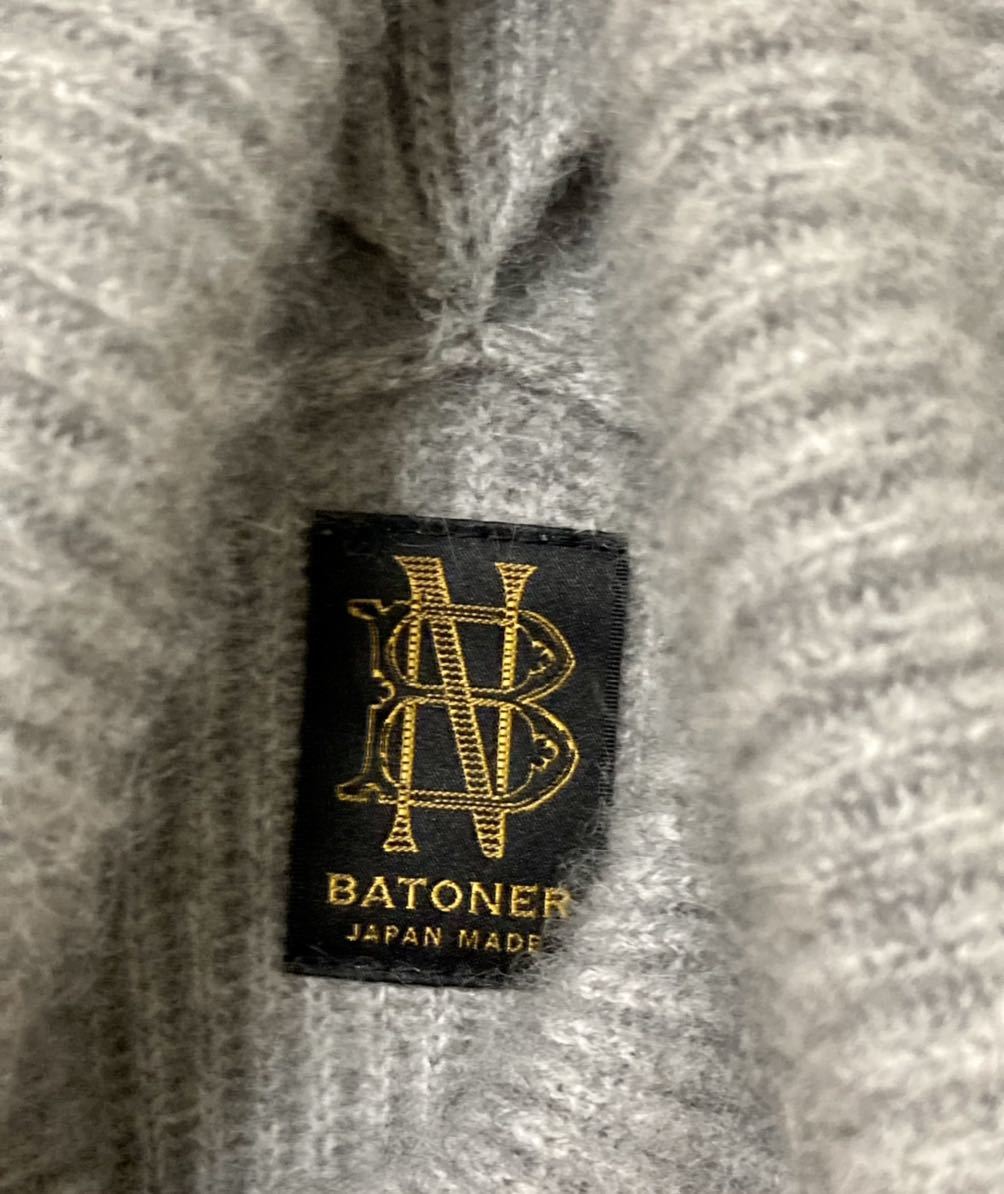 バトナー BATONER インナー カシミヤ グレー セーター タートルネック ...