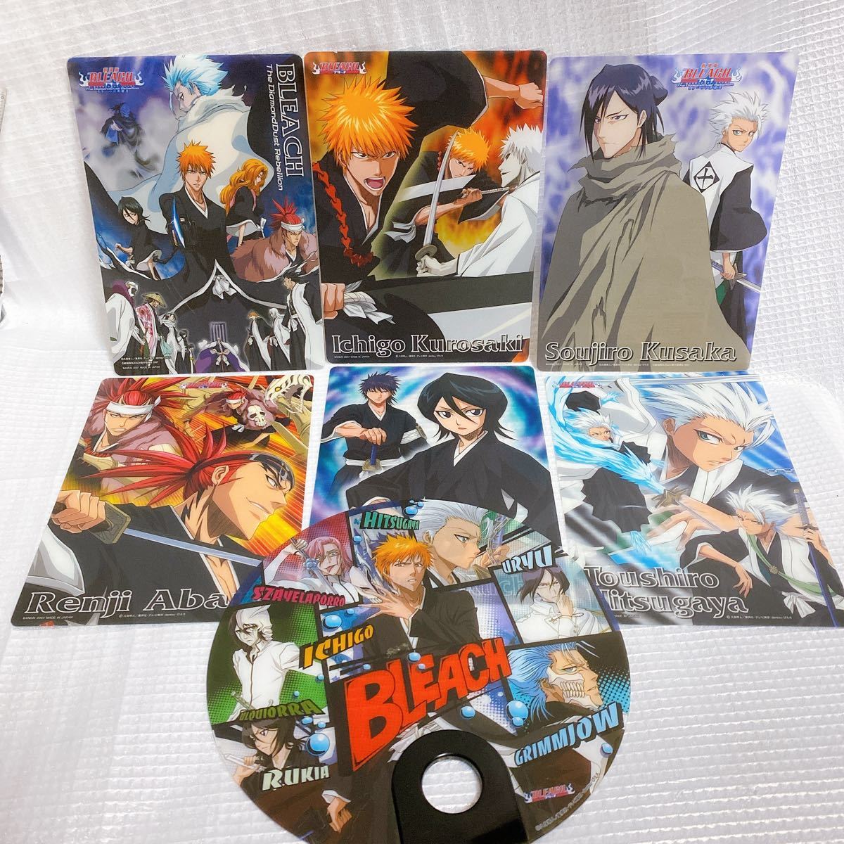 Bleach クリアカード 下敷き プレート うちわ 黒崎一護 日番谷 グリムジョー ウルキオラ スレ T1