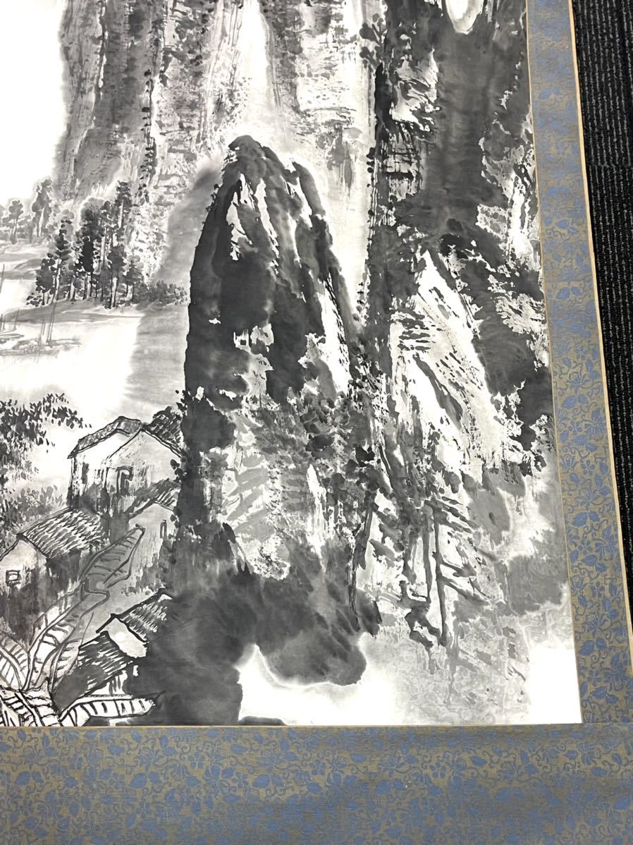掛軸 『山水図』 中国画/山水/中国 時代物/水墨画/掛け軸 作家不明