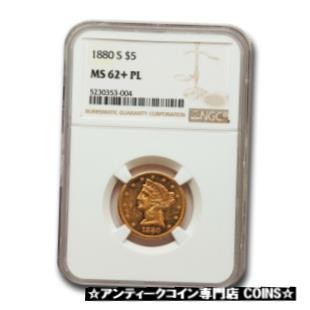 シルバー 最大43%OFFクーポン ゴールド アンティークコイン 1880-S 有名ブランド $5 Liberty Half Eagle MS Gold #5829