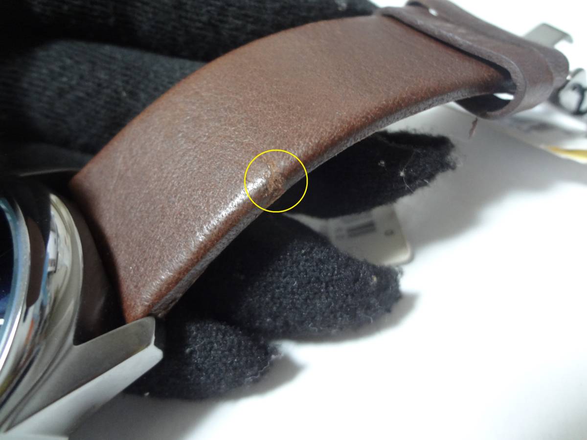  diesel DIESELma starch -f Date leather belt DZ1618 wristwatch exhibition unused goods box less 