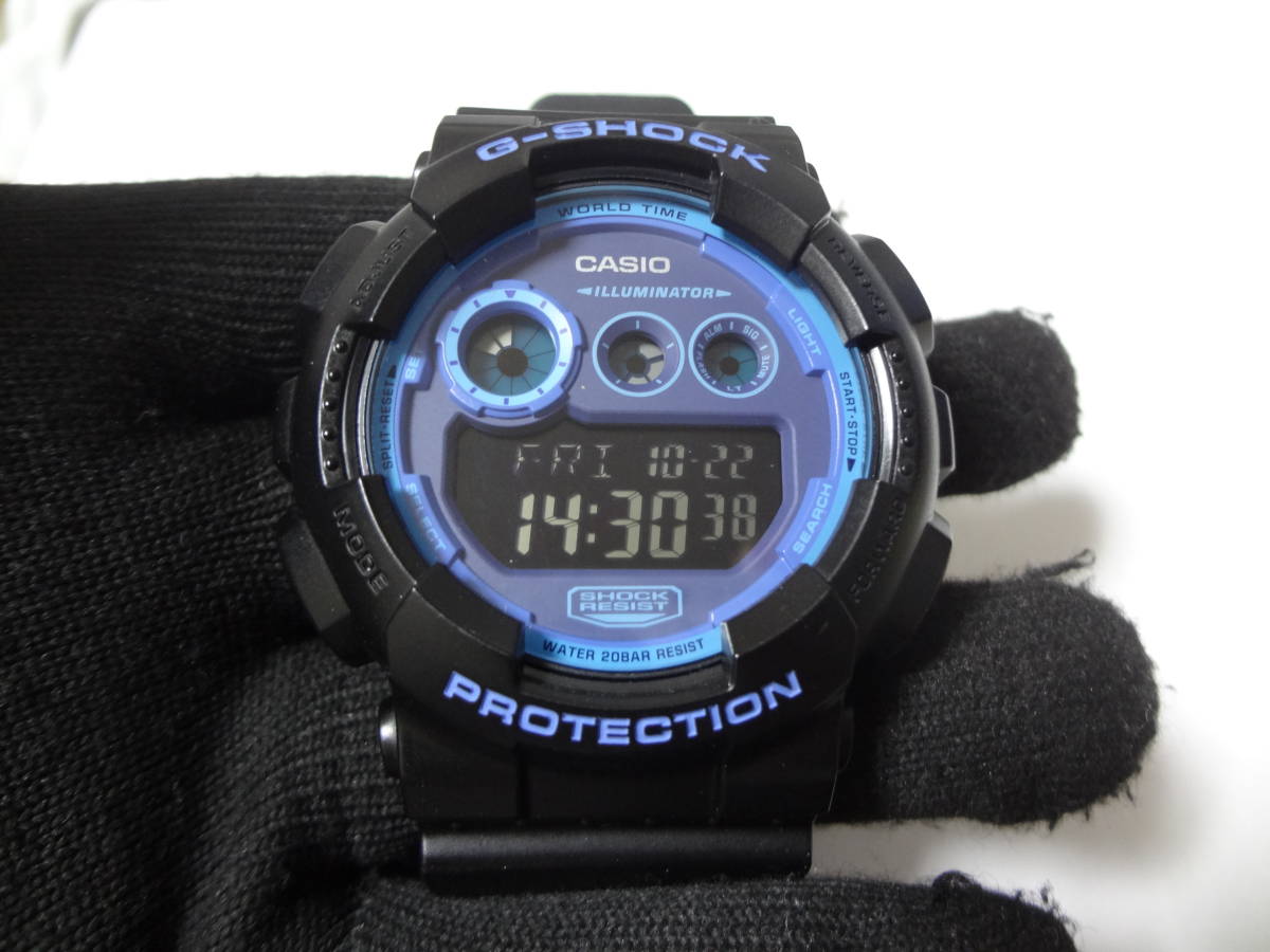 CASIO カシオ G-SHOCK Gショック ネオンカラー ブルー GD-120N-1B2JF 展示未使用品