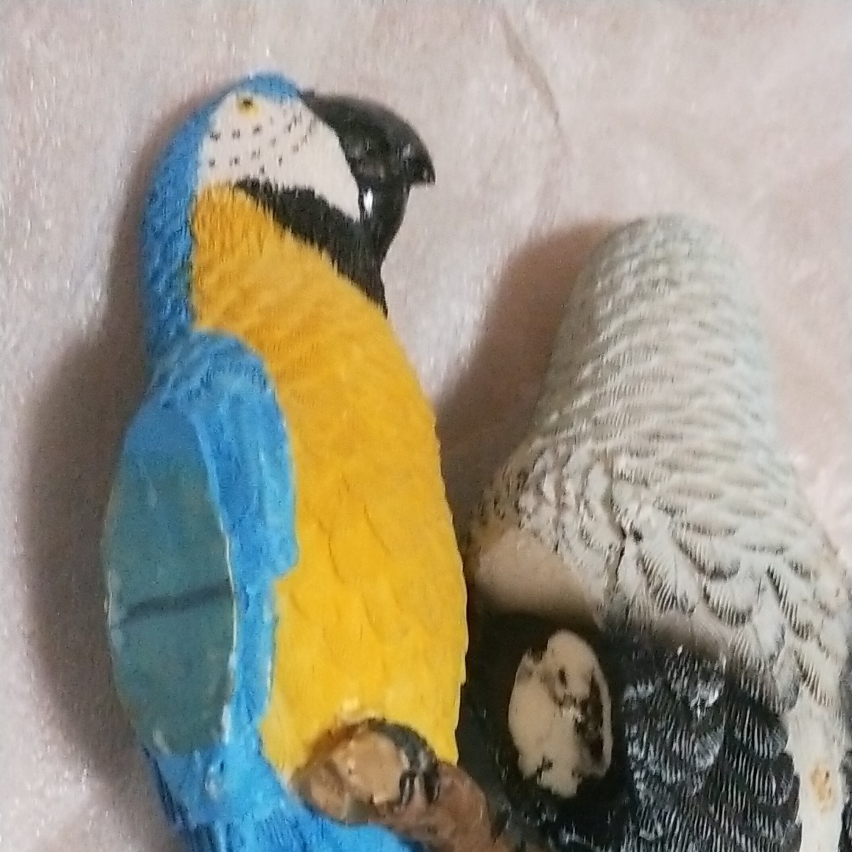 セキセイインコ　インコ　ルリコンゴウインコ　コンゴウインコ　等身大　フィギュア　マグネット　小物　置物　アンティーク　鳥