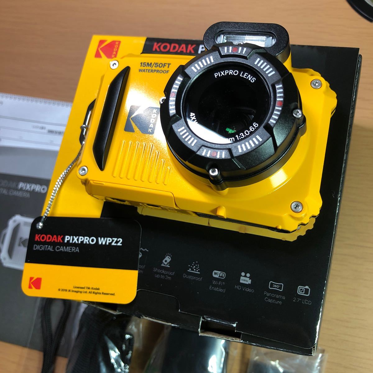 KODAK コダック　コンパクトデジタルカメラ　スポーツカメラ　ＰＩＸＰＲＯ　イエロー　WPZ2 防水カメラ