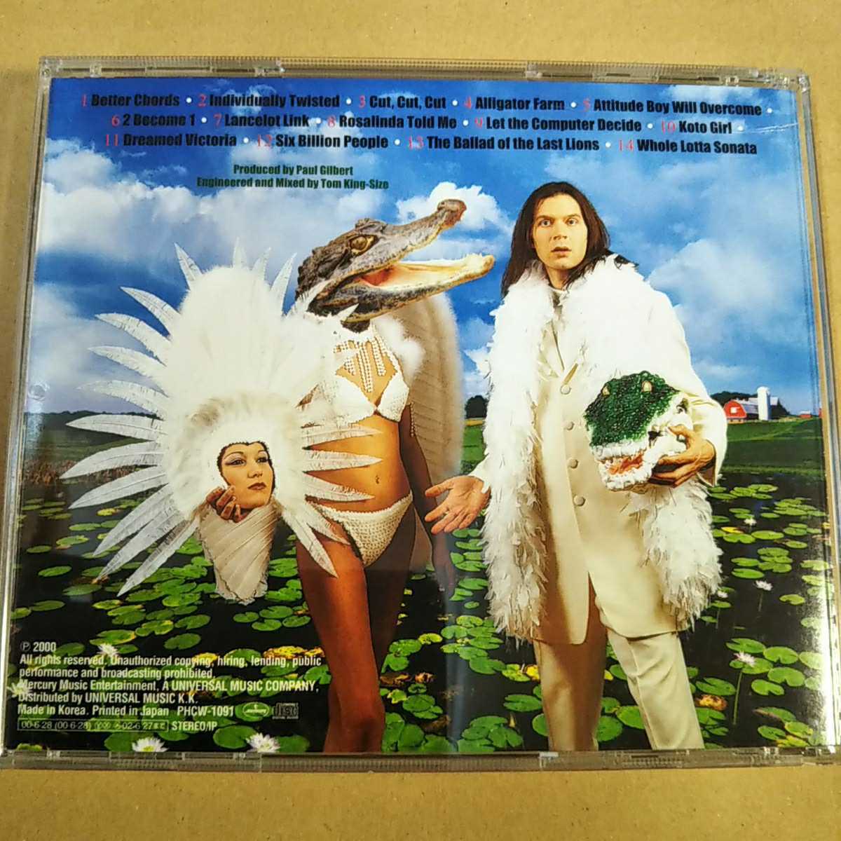 中古CD PAUL GILBERT / ポール・ギルバート『Alligator Farm』国内盤/帯有り PHCW-1091【1093】