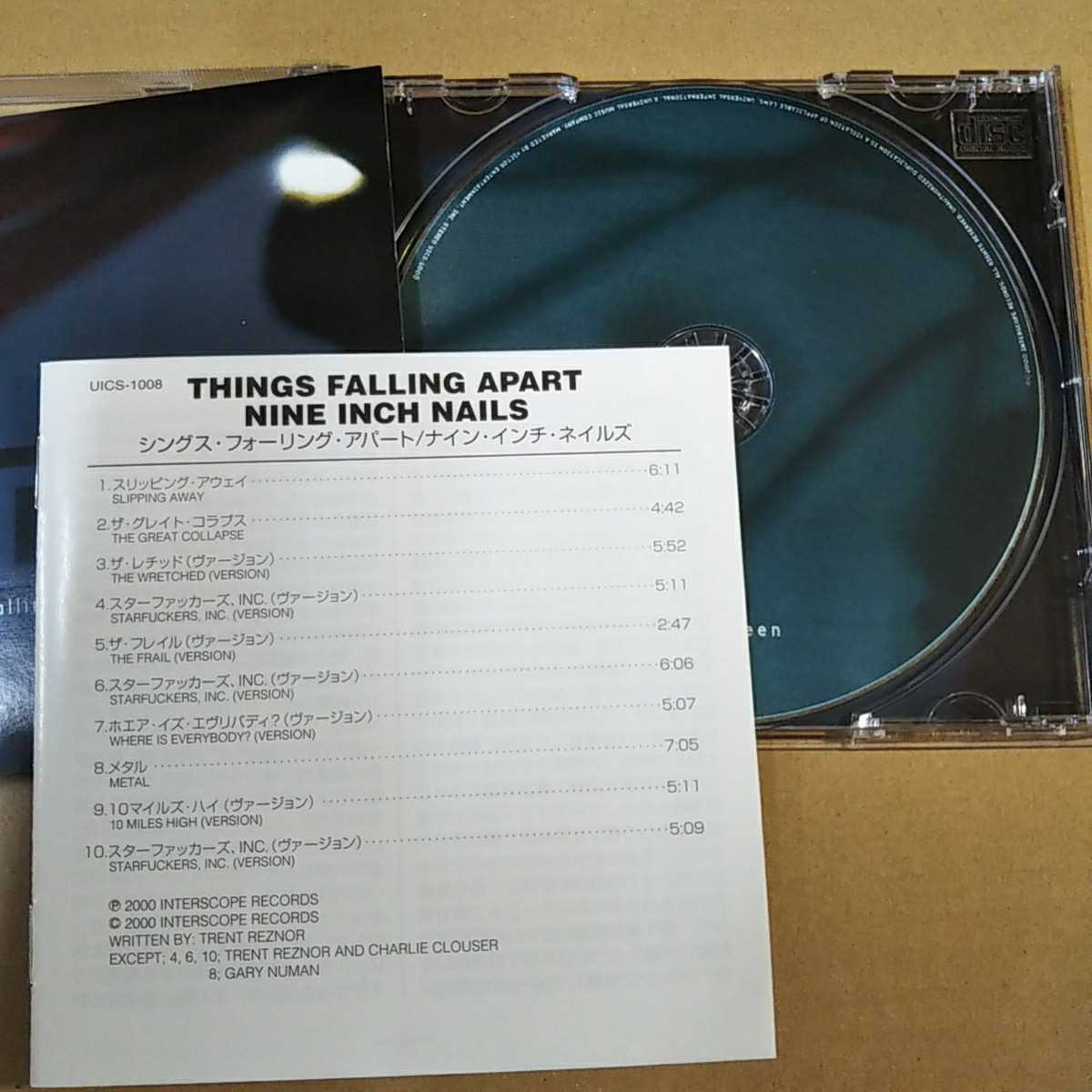 中古CD NINE INCH NAILS / ナイン・インチ・ネイルズ『THINGS FALLING APART』国内盤/帯無し UICS-1008【1343】