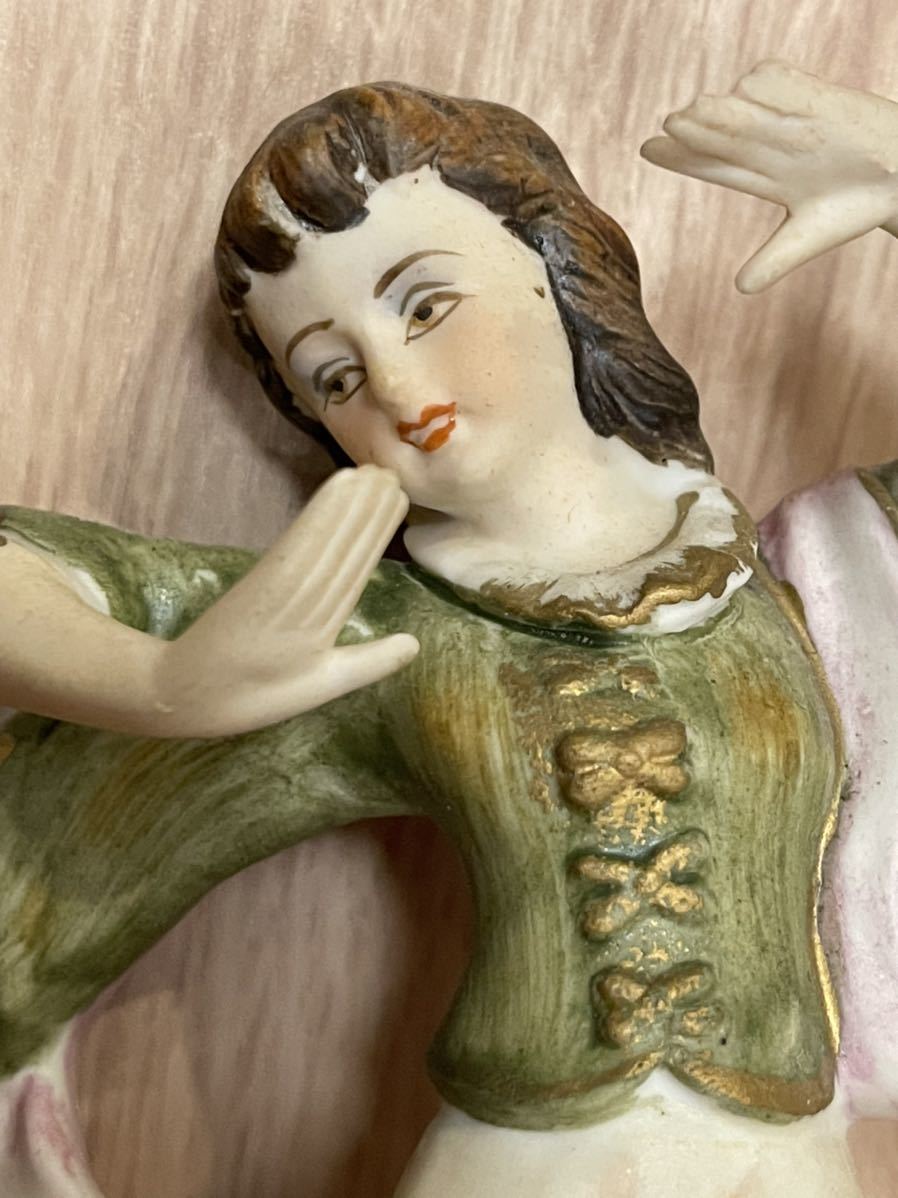 陶器人形 人形 ドイツ 陶器 オルゴール アンティーク 置物 オブジェ インテリア_画像2