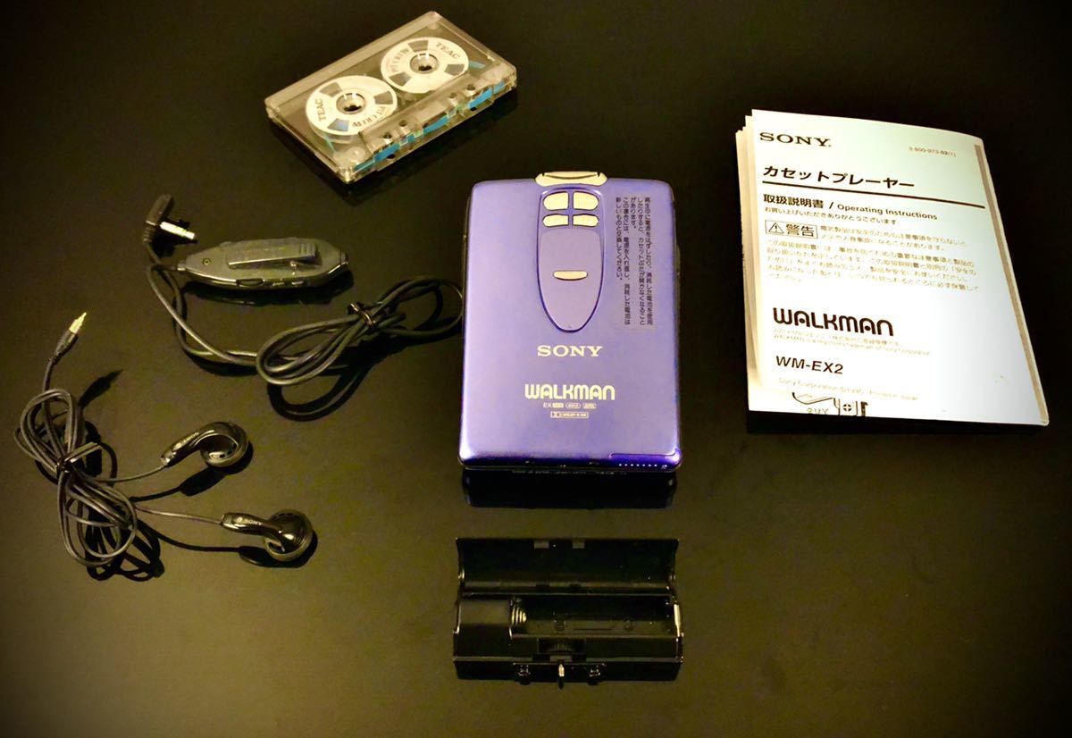 Yahoo!オークション - カセットウォークマン SONY WM-EX2、青い「整備済...