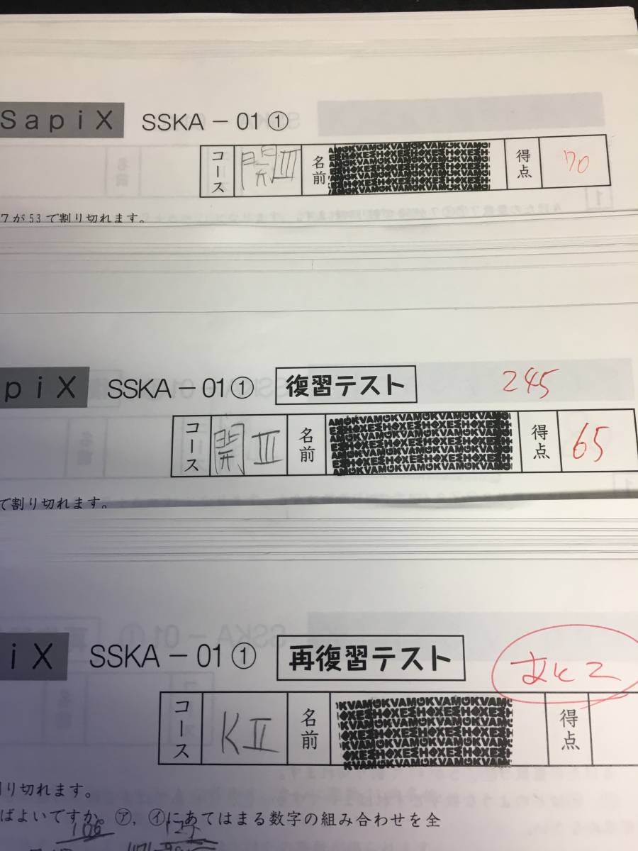 SAPIX 難関校 SS特訓 桜蔭コース 小6*算数 対策プリント SAPIX 難関校 SS特訓 桜蔭コース 6年生*算数/ 対策プリント2022年