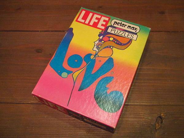 ビンテージ70's★Peter Max LIFEパズルLOVE★ピーターマックスヒッピー60's_画像1