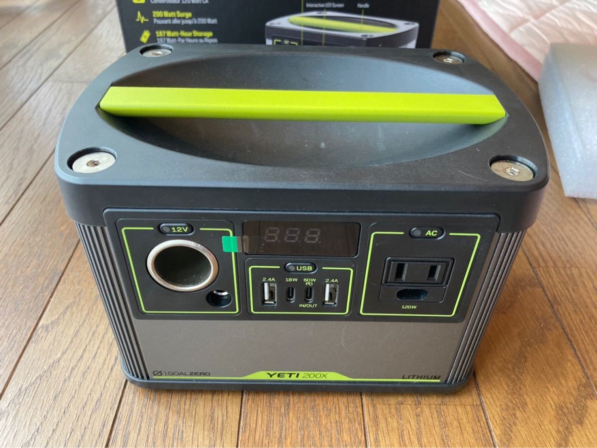 Yeti 200X (120V) Power Station ゴールゼロ キャンプ ポータブル電源