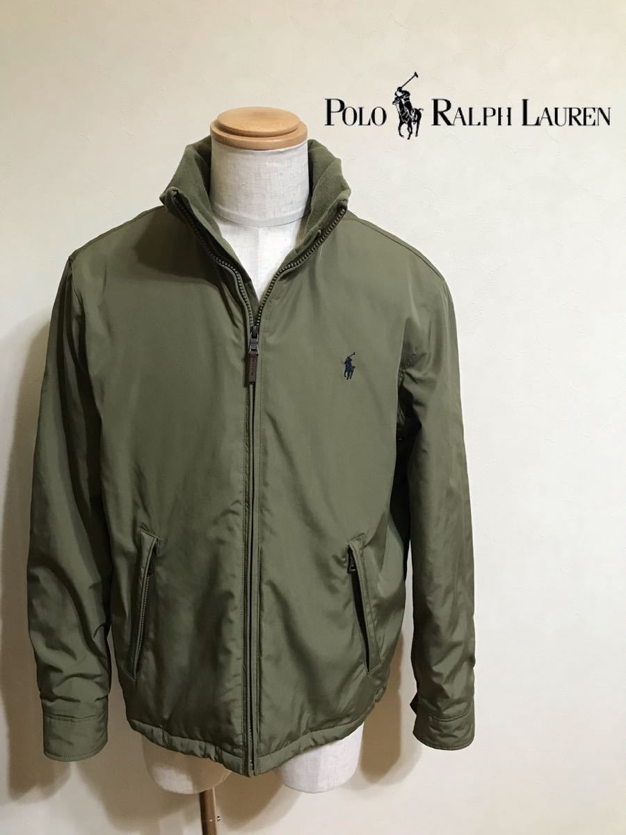 Polo Ralph Lauren ポロ ラルフローレン 中わた ジャケット ジャンパー ブルゾン トップス サイズM 175/96A 長袖 オリーブグリーン カーキ_画像1