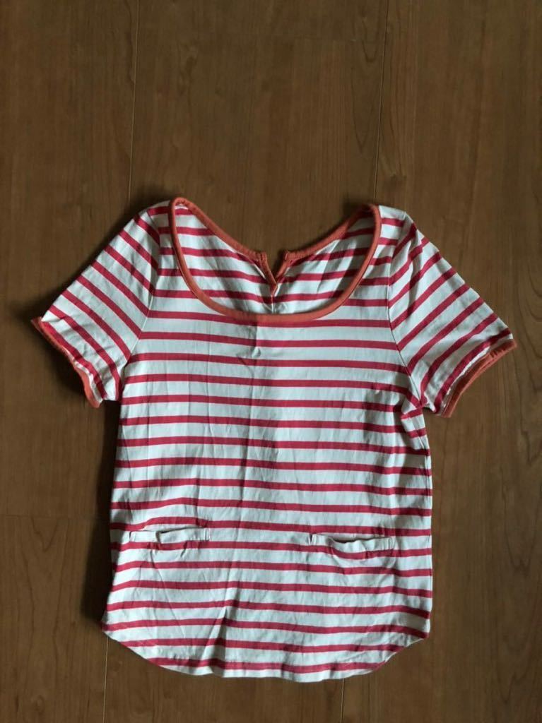 JILL STUART окантовка футболка красный size:F tops cut and sewn женский карман Jill Stuart 