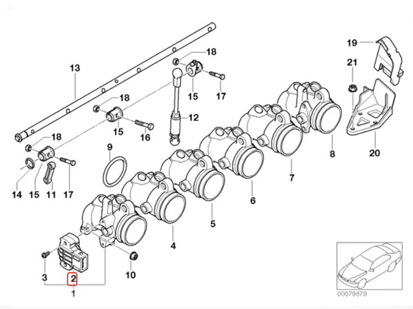 BMW E39 E46 Z4 E85 E86 M3 M5 M 3.2 専用 スロットルバタフライスイッチ 13637840383 13631402143 カブリオレ クーペ ロードスター セダン_画像4