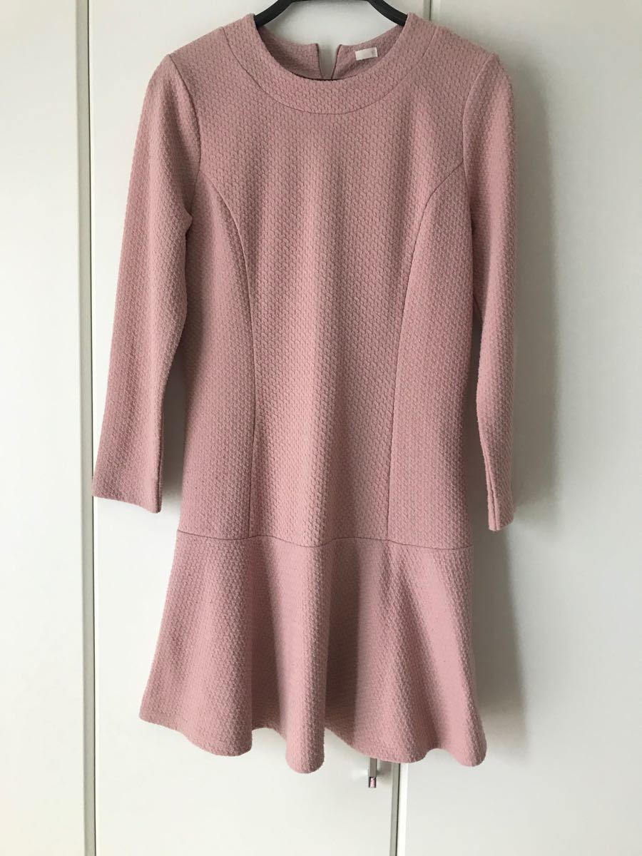 【春秋ファッション】桜色Mサイズ　ピンク　可愛い　学生　レディースファッション　ドレス　ワンピース