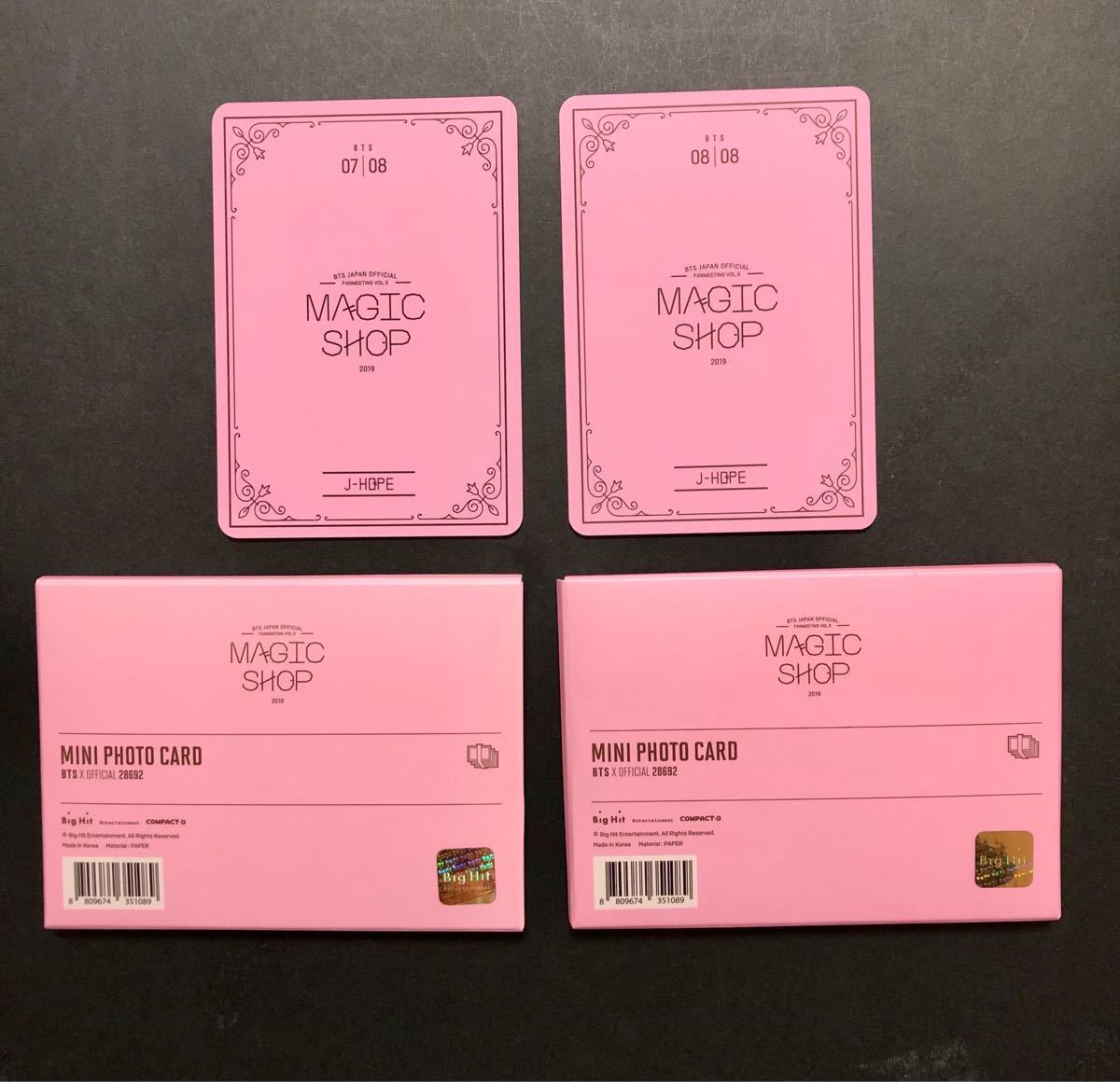 上等な MAGIC SHOPミニフォト BTS JIN J-HOPE JUNGKOOK agapeeurope.org