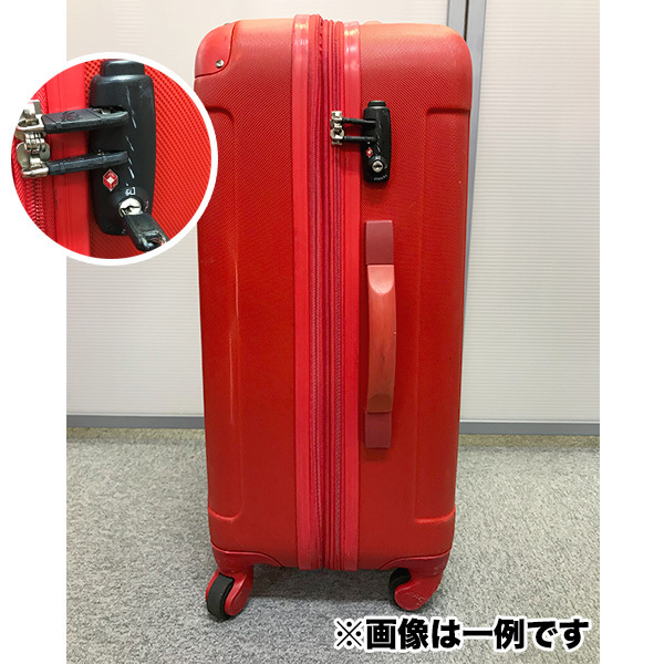 1円スタート!【 中古 】 スーツケース Mサイズ 60 cm 61L ~ 72L TSA ロック 旅行 キャリーケース ファスナー 軽量 拡張 容量アップ G_側面　鍵部分（一例）