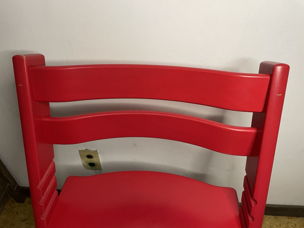かわいい赤① おしゃれ子供椅子 北欧 STOKKE トリップトラップ 正規品 