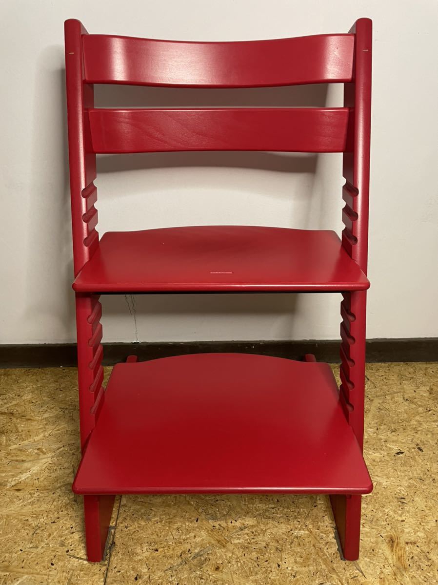 かわいい赤① おしゃれ子供椅子 北欧 STOKKE トリップトラップ 正規品 