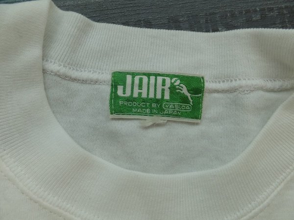 〈送料280円〉JAIR メンズ 日本製 レトロ サッカーアニマルプリント ロンT 長袖Tシャツ 白_画像2