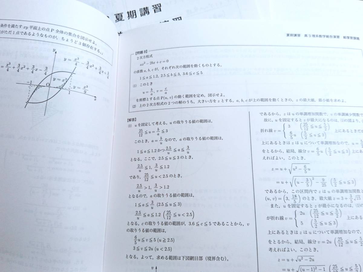鉄緑会 蓑田先生 高3理系数学・総合演習 テキスト・解説冊子・総復習 