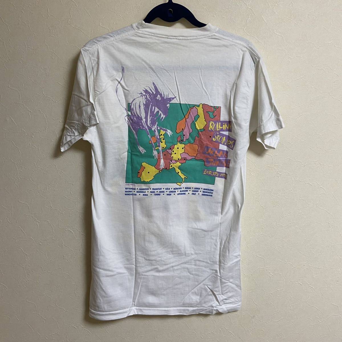 ローリングストーンズ 1990 urban jungle ツアーTシャツ ホワイト rolling stones