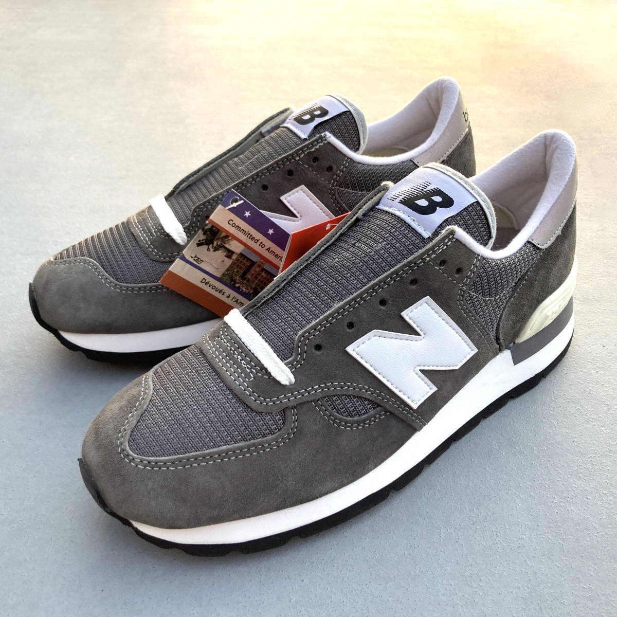 30th Anniversary Edition 990足限定 New Balance M990GRY USA製 US8.5 26.5cm 30周年記念 990V1 グレー アメリカ米国製 NB スニーカー_画像2