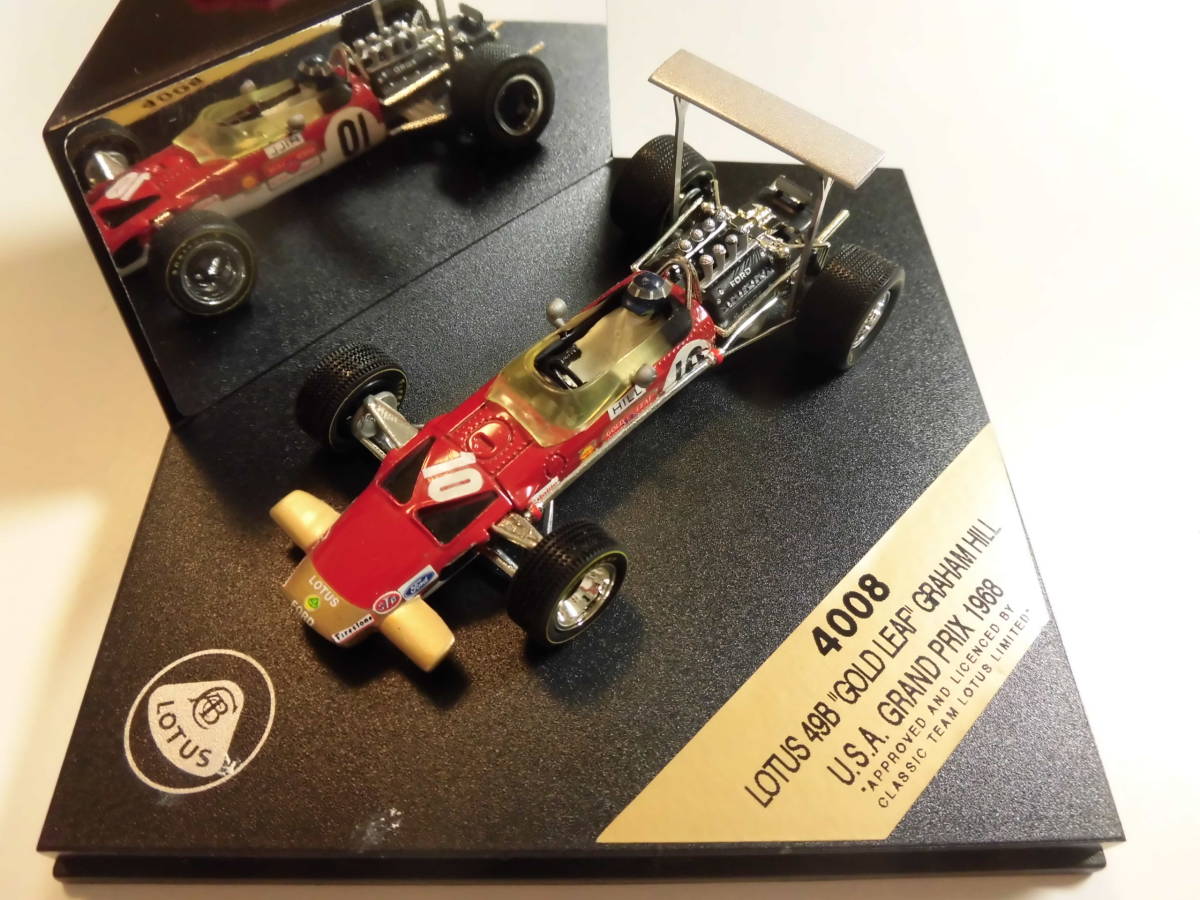 ロータス49B　ゴールドリーフ　グレアム・ヒル　USAグランプリ　1968　【カルツォ　1/43　F1ミニカー】_画像1