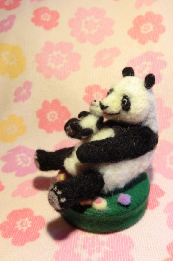 ハンドメイド☆かわいい親子のパンダさん