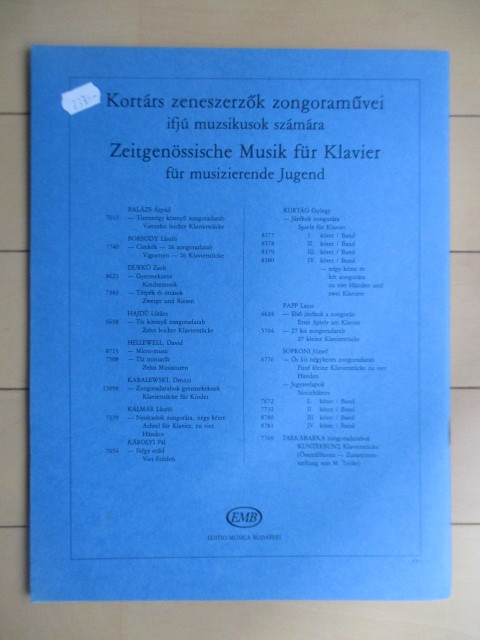 【洋書 楽譜】ausgewahlte etuden fur klavier selected studies for piano vologatott etudok zongorara 1　（Teoke）/EMB _画像2